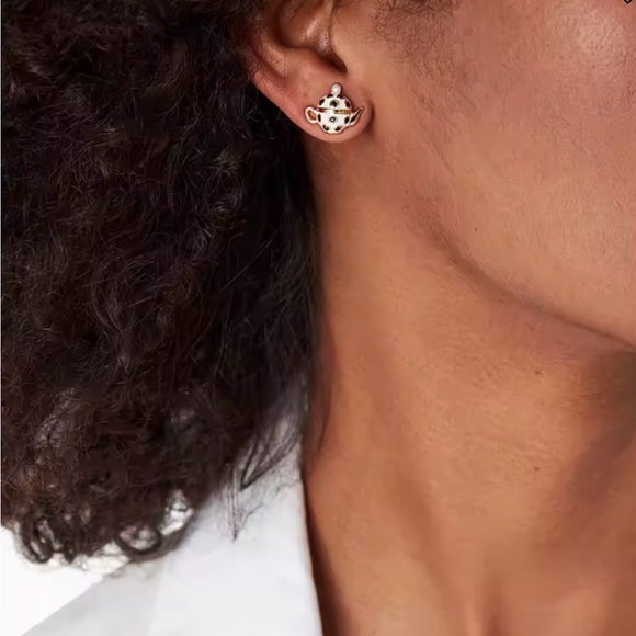 KATE SPADE Alice In Wonderland Teacup Stud Earrings - Picture 5 of 5